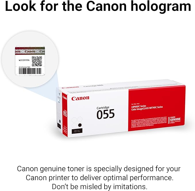 Canon Genuine 055 Black Toner Cartridge Compatible with LBP664Cdw,MF741Cdw,MF743Cdw,MF745Cdw,MF746Cdw,(Pack of 2)