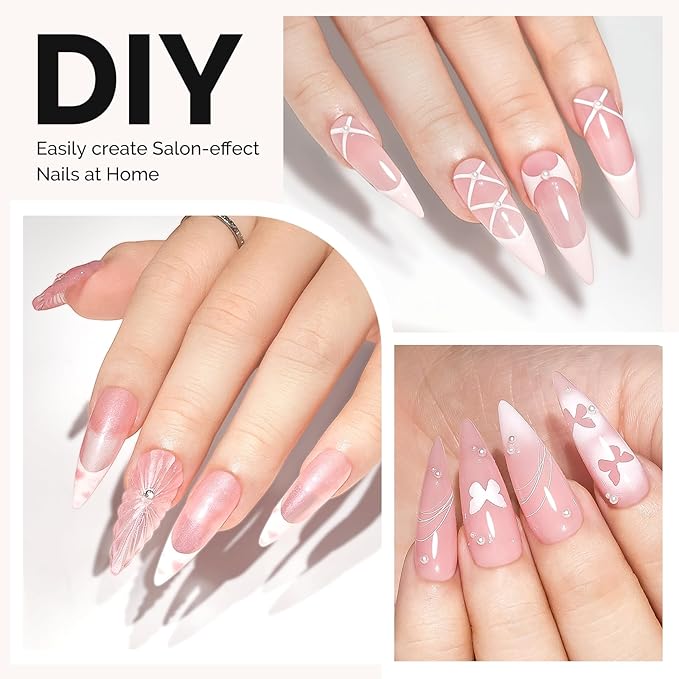 MelodySusie Stiletto X Nail Tips - 300Pcs 15 Sizes Clear Acrylic, Half Matte Full Cover Press on Nails for DIY Extension & Salon Use,Pre-Shaped for Long-Lasting Manicure