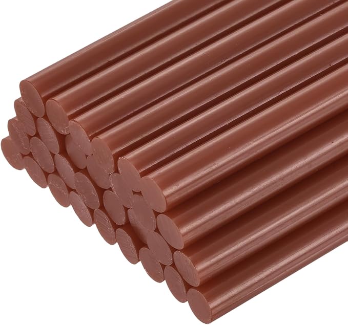 uxcell 30pcs 11mm x 100mm Mini Hot Glue Gun Sticks 4-inch x 0.43-inch High Sticky Large Hot Glue Sticks for Glue Gun, Brown