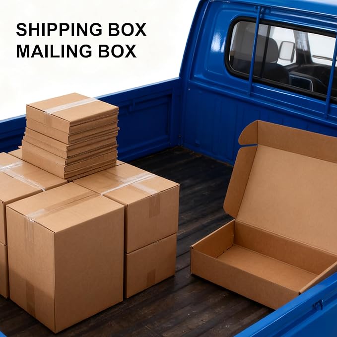 9x6x2 inch Shipping Boxes 20-Pack, Brown Corrugated Cardboard Boxes for Shipping, Mailing & Packaging Gifts, Books, DIY Crafts, Ecommerce & Small Business