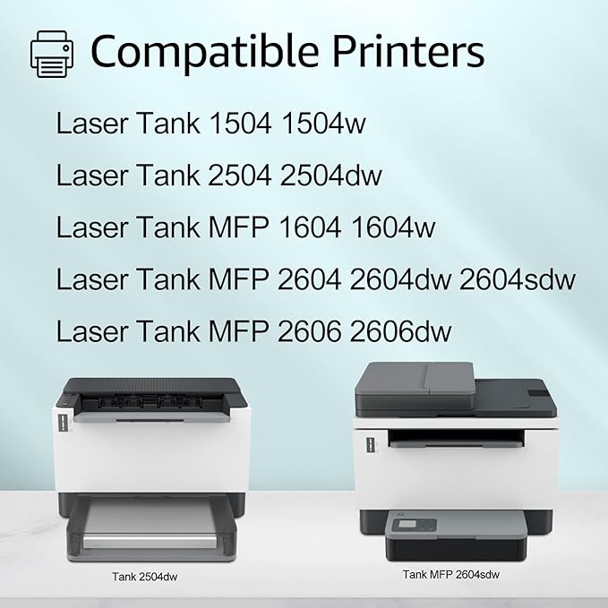 greencycle 153X Compatible Black Toner Reload Kit Replacement for HP W1530X for LaserJet Tank 2504dw, LaserJet Tank MFP 2604sdw 1504 1504w 2504 1604 1604w 2604 2604dw 2606 2606dw(4PC)