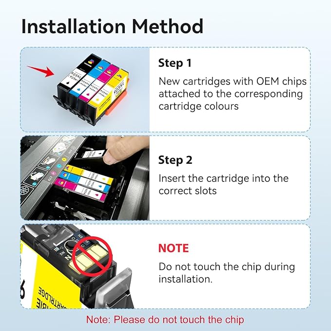 TOKYOINK 923 923e 923XL Ink Cartridge Combo Pack Replacement for HP 923 Ink | Work for HP Printer OfficeJet Pro 8130e 8135e 8139e 8125e 8138e 8122e 8120 8124e 8130 Printer With Chip(4 Pack B/C/M/Y)