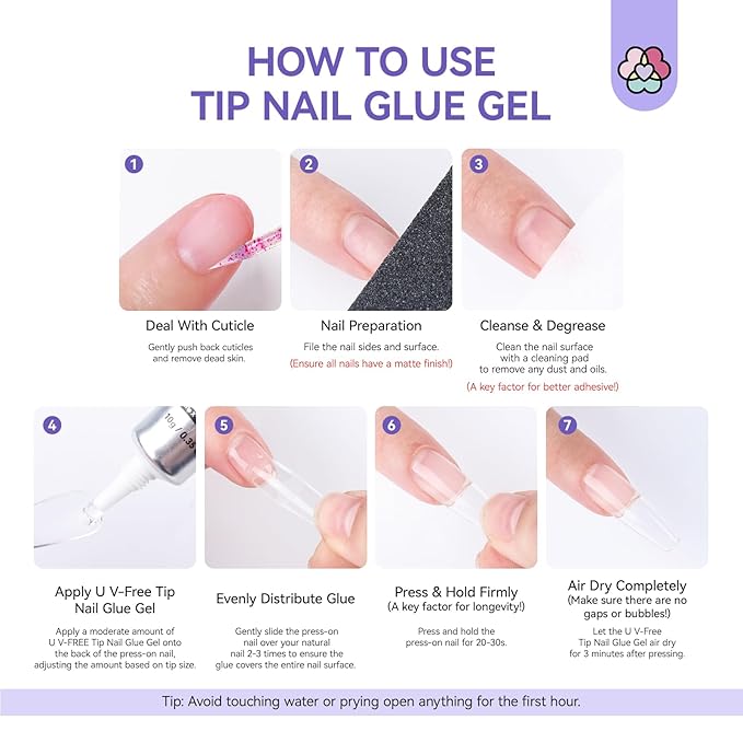 SAVILAND Semi Solid Nail Glue No U V Light Needed: 20g Super Strong Gel Nail Glue for Press Ons 30-Day Long Lasting Quick Drying False Nail Glue Gel Adhesive Rich in Castor Oil Vitamin E