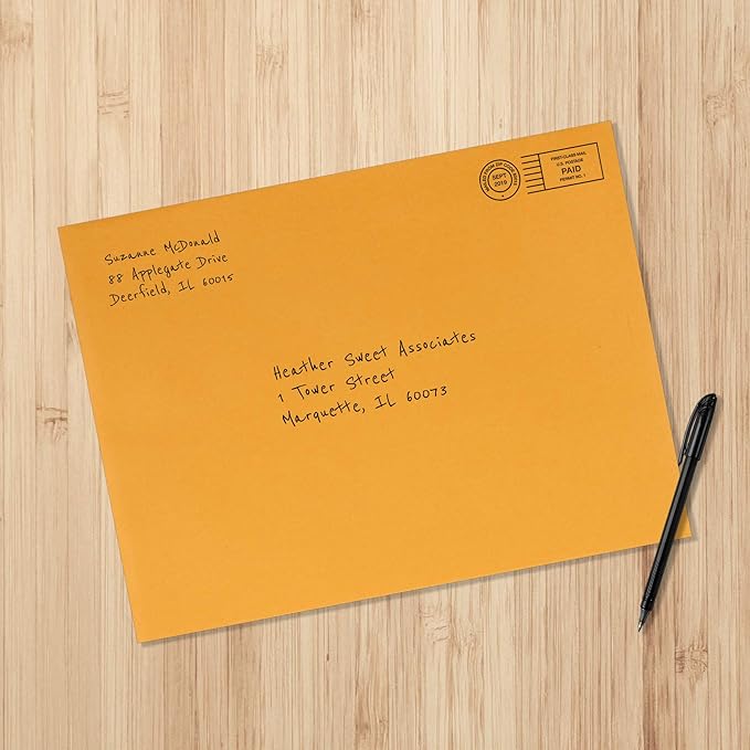 Amazon Basics Clasp Kraft Envelopes for Documents, Gummed Mailing Envelope, 9" x 12", 100-Pack