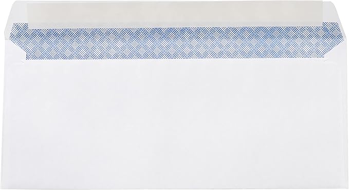 Amazon Basics #10 Security-Tinted Self-Seal Business Envelopes for Documents, Privacy, Home & Office, White, 500-Pack
