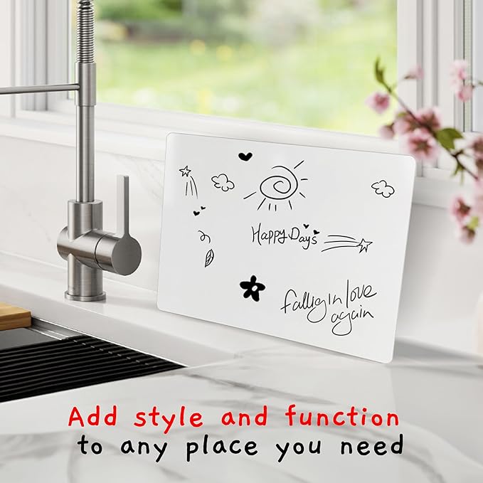 25 Pack Small White Boards for Students - Double Sided Dry Erase Boards 9 x 12 in - Mini Whiteboard Set for Classroom or Home Use - Portable White Board Bulk for Kids and Teachers