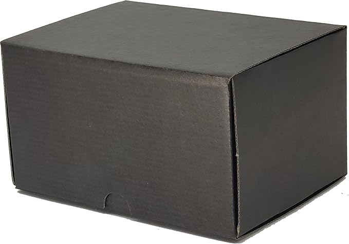 7x5x4 Shipping Boxes Set of 50, Black Mailer Corrugated Cardboard Box | for Packaging, Literature, Packing, Mailing, Storage, Small Business, Moving, Gift, Supplies, Quick Fold, Tab Locking