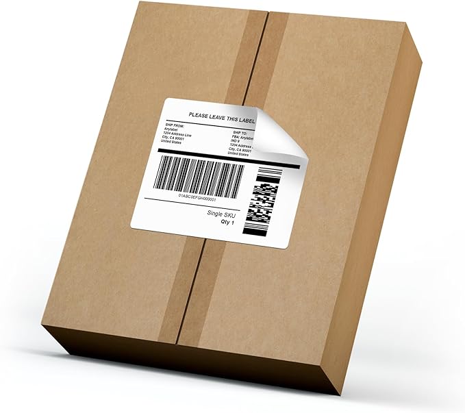 3-1/3" x 4" Shipping Address Labels for Laser & Inkjet Printer - 6 Per Page Mailing Labels for Packages Permanent Adhesive, 6 up 3-1/3" x 4" Stickers Paper (100 Sheets, 600 Labels)