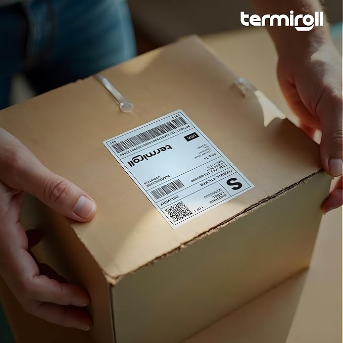 4x6 Thermal Labels, Shipping Stickers, 500 Labels/Fanfold Perforated, Compatible with Rollo, Zebra, iDPRT, Munbyn & More Direct Thermal Printers, Strong Adhesive, Multipurpose Small & Medium Business