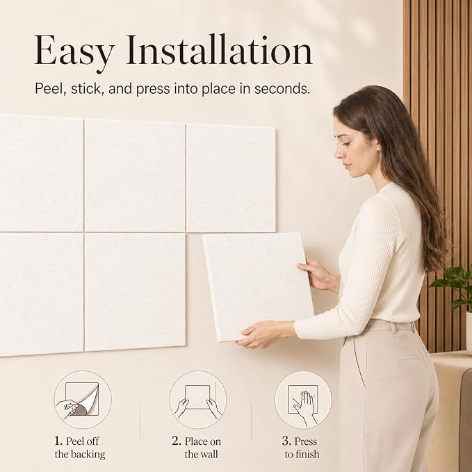 Felt Bulletin Board Tiles, Large Cork Board Alternative,24 x 36 in | 0.35 in modular felt wall tiles for notes, photos, schedules, reminders in offices, classrooms, home and office workspaces