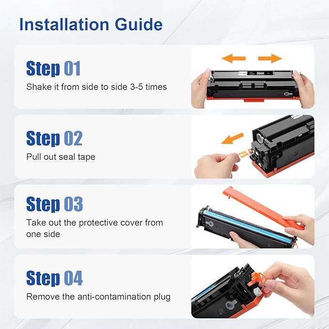054H Toner Cartridge Set Replacement for Canon CRG-054 054H 054 Toner Cartridge Set Compatible with Canon MF642Cdw Toner Cartridges, Color imageCLASS MF641CW MF644Cdw LBP622Cdw Printer