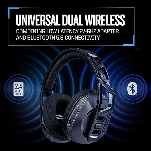 RIG 600 PRO HX Dual Wireless Universal Gaming Headset with 2.4GHz/Bluetooth for Xbox Series X|S, Xbox One, PlayStation PS4, PS5, Nintendo Switch, Switch 2, PC, Steam Deck, Android, iPhone – Black