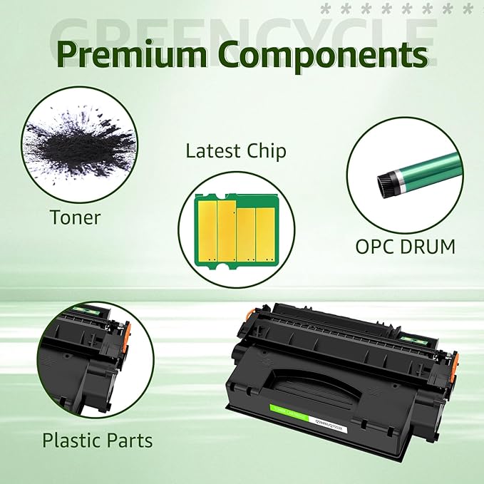 greencycle 49X 53X 1320 Compatible Toner Cartridge Replacement for HP 49X Q5949X 53X Q7553X use in 1320n 1320nw 3390 3392 M2727nf P2015dn P2015 P2014 P2010 Series Printer (Black, 1PK)