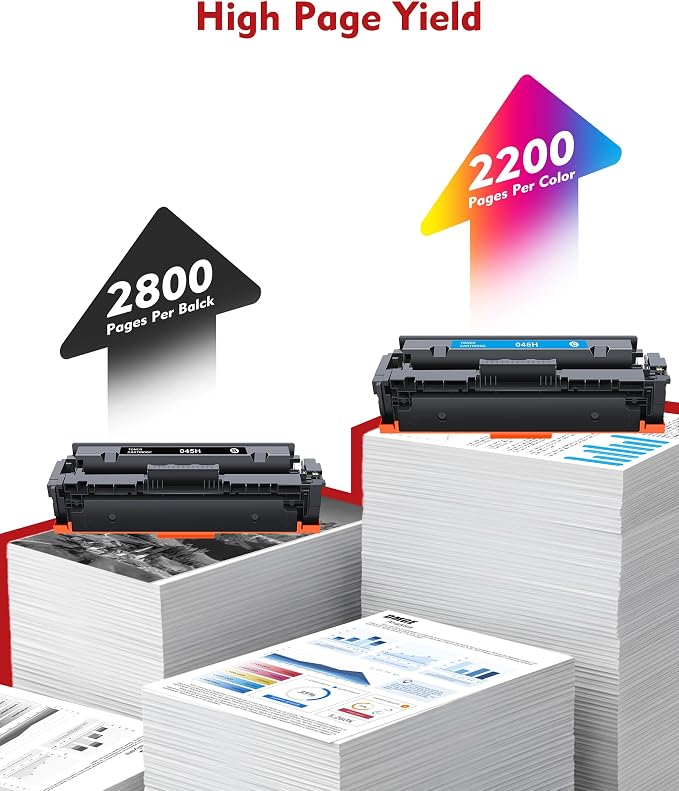 045 Toner cartridges 045H Compatible with Canon 045H MF632Cdw MF634Cdw | Replacement for Canon 045 Toner cartridges 045H Canon Color imageClass MF632Cdw MF634Cdw LBP612Cdw MF632 MF634