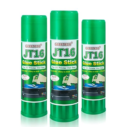 3D Printer Glue Sticks 3 Pieces for Glass, PEI Sheet, Aluminum Build Plate, Solid Adhesive for PETG, PLA, TPU, ABS Filament, 1.27oz*3, Washable Stick Glue
