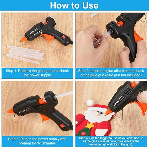 PINKJOY 80 Pack Mini Size Hot Glue Sticks for Mini Glue Guns 0.27 in. Diameter, 4 in. Length (7mm x 100mm) - All Purpose, All Temperature - Great for DIY, Arts, and Crafting - Clear