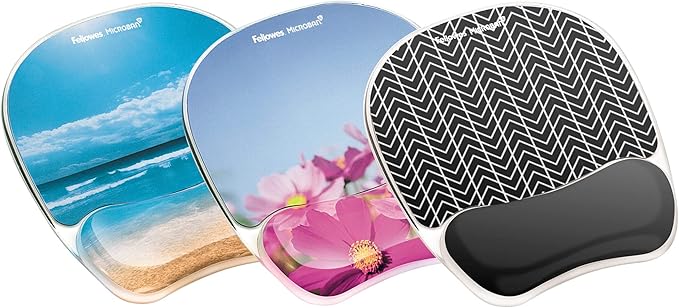 Fellowes Photo Gel Mouse Pad Wrist Rest with MICROBAN - Sandy Beach (9179301)