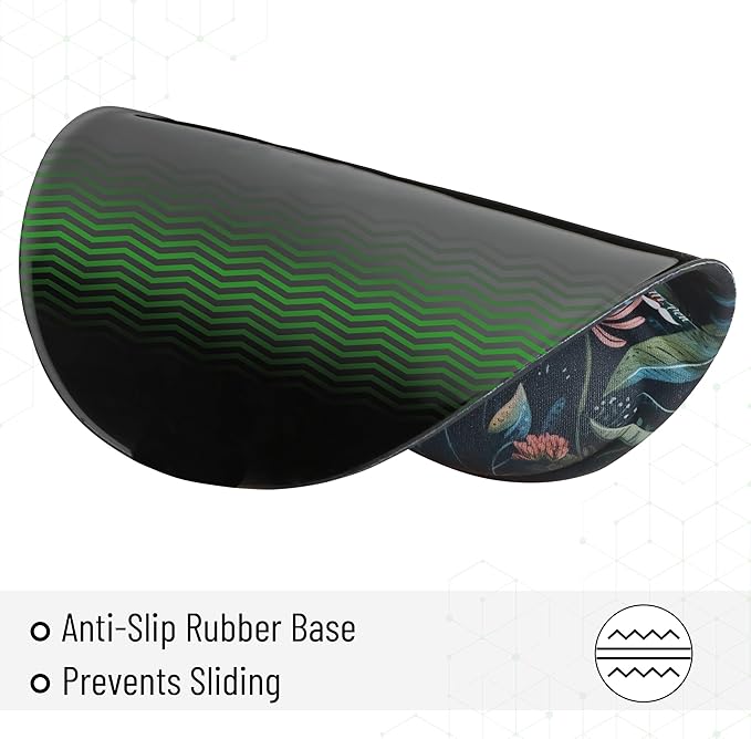 Mr. Pen- Ergonomic Mouse Pad with Wrist Rest, Midnight Bloom Design, Breathable Fabric with Memory Foam Cushion, Non-Slip Rubber Base, Gel Mouse Pad with Wrist Support