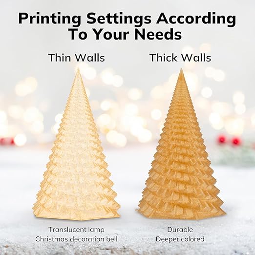 AMOLEN 2kg PLA Pack Glitter Gold & Glitter Silver 3D Printer Filament 1.75mm Shiny Gold Shiny Silver with Sparkles and Glitters Pla 2KG Pack Dimensional Accuracy