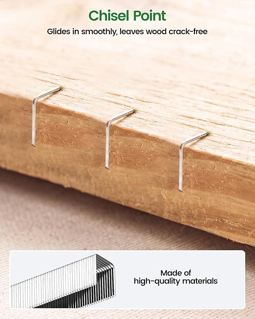 meite 22 Gauge 71 Series 3/8" Crown Wide 5/8" Leg Length Galvanized Staples for Upholstery Stapler 10,020 PCS/Box (5 Boxes)