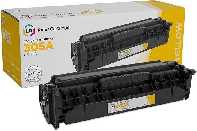 LD Products Remanufactured Toner Cartridge Replacement for (1-Pack, Yellow) HP 305A CE412A HP305A Works with HP LaserJet 300 Color MFP M375nw, 400 Color M451dn, LaserJet Pro 400 Color M475dn, M475dw