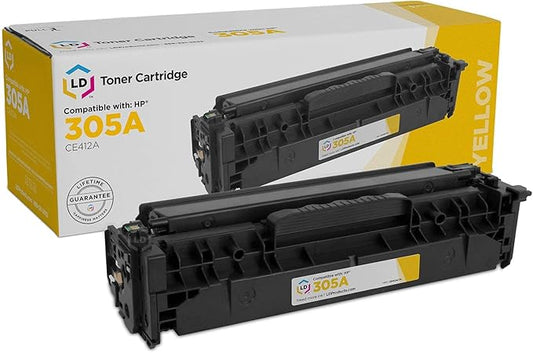 LD Products Remanufactured Toner Cartridge Replacement for (1-Pack, Yellow) HP 305A CE412A HP305A Works with HP LaserJet 300 Color MFP M375nw, 400 Color M451dn, LaserJet Pro 400 Color M475dn, M475dw