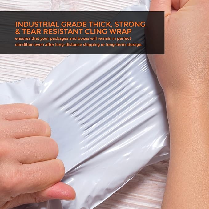 PackageZoom Poly Mailers 24x24 50 Pcs Self-Seal Shipping Envelopes For Businesses, Strong Adhesive Mailing Bags, Tear & Water-Resistant Protective Shipping Bags Light Grey