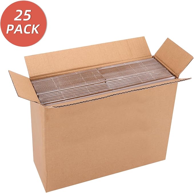 25-Pack Shipping Boxes 6x6x3 Inches, White | Corrugated Cardboard Box for Business Packing, Shipping, and DIY, Easy to Fold and Assemble