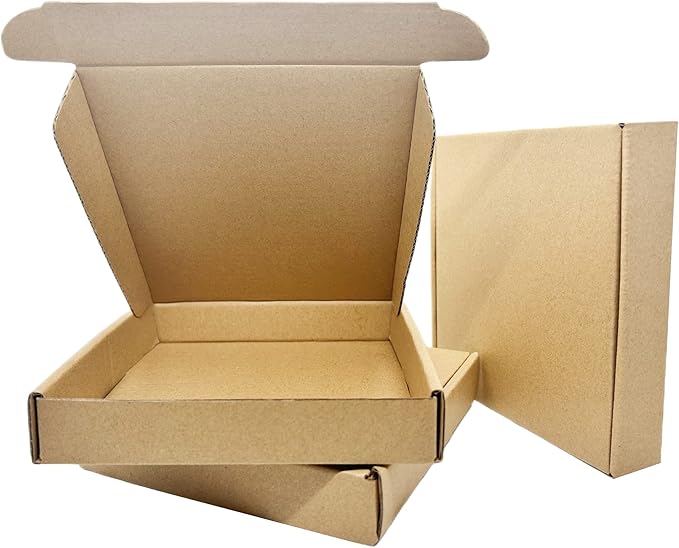 6 x 6 x 1 Inches Small Shipping Boxes 50 Pack Corrugated Cardboard Packaging Business Moving Mailing Box