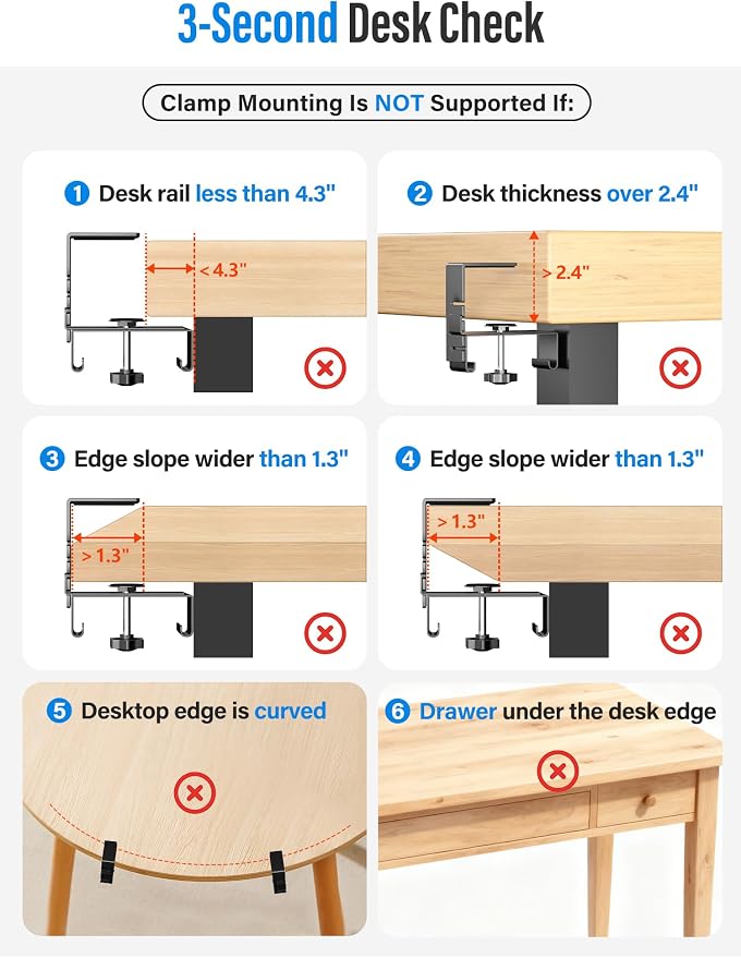 Cinati 49.2" Under Desk Cable Management Tray, Large Fabric Cord Organizer