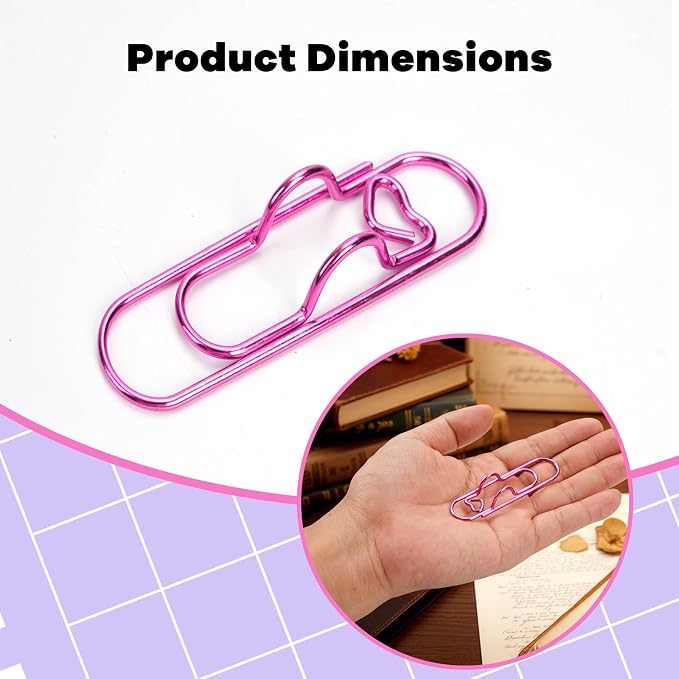 Paperclip Pen Holder for Notebook, 24pcs Metal Pen Clip for Journal | Colorful Pen Clip Holder Planner Accessories, Office Desk Organizer, Oversized Metal Paper clip Pen Loop for Notebook