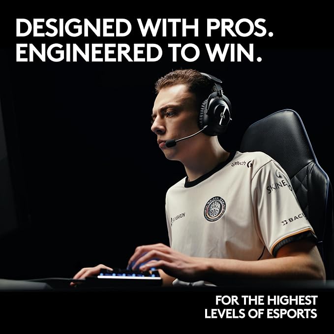 Logitech G PRO X 2 Lightspeed Wireless Gaming Headset, Detachable Boom Mic, 50mm Graphene Drivers, DTS:X Headphone 2.0—7.1 Surround, Bluetooth/USB/3.5mm Aux, for PC, PS5, PS4, Nintendo Switch - White