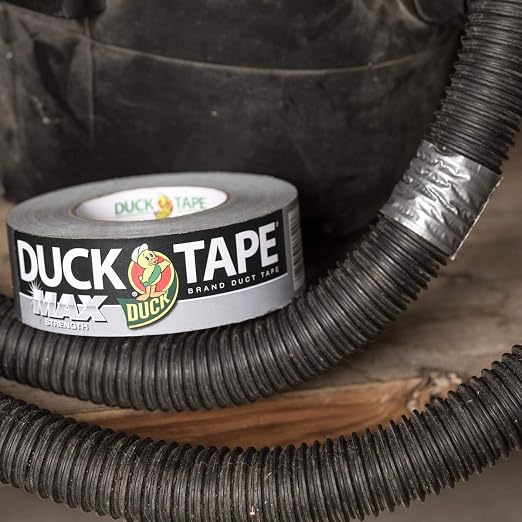 Duck Brand Max Strength Duct Tape - 6 Rolls - Heavy Duty Hold - 1.88 Inch x 45 Yards Each - Silver (241618)