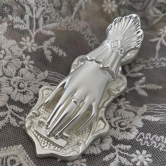 Lady's Hand Shaped Metal Clip Page Holder VintageAccessory for Journaling & Traveler's Notebooks Bullet JunkJournal Clip Decorative Clips Gifts for Book Lovers,Journalers,Woman Writers Silver