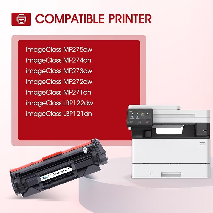 071 Black Toner Cartridge for Canon Cartridge 071 071H MF270 MF273dw 2 Pack | Compatible for Canon ImageClass MF273dw MF272dw LBP122dw LBP121dn MF275dw MF274dn MF271dn MF270 LBP120 Printer