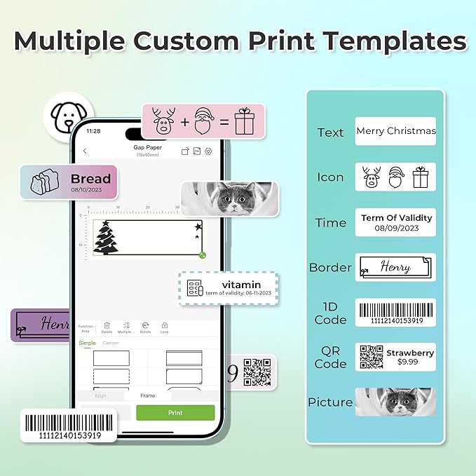 Nelko Genuine P21 Label Maker Tape, Adapted Label Print Paper, 14x40mm (0.55"x1.57"), Standard Laminated Labeling Replacement, Multipurpose of P21 Label Maker, 180 Tapes/Roll, 1 Roll, Green