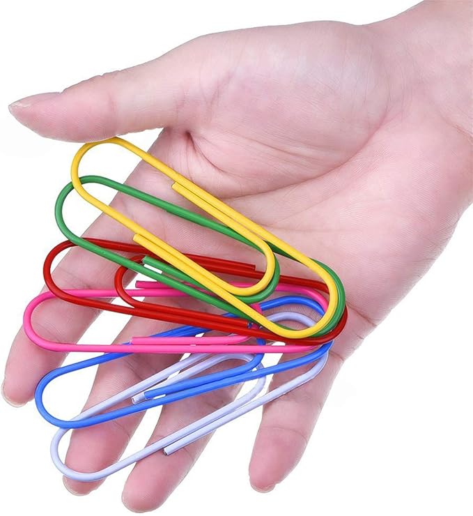 Paper Clips, 40 Pack 4 Inches Mega Large Paper Clips | 100mm Extra Large Multicolored Jumbo Coated Paperclips Big Sheet Holder for Office School Document Organizing