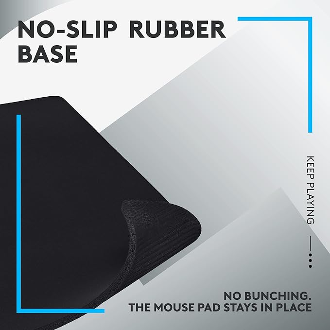 Logitech G740 Large Thick Gaming Mouse Pad, Optimized for Gaming Sensors, Moderate Surface Friction, Non-Slip Mouse Mat, Mac and PC Accessories, 460 x 600 x 5 mm