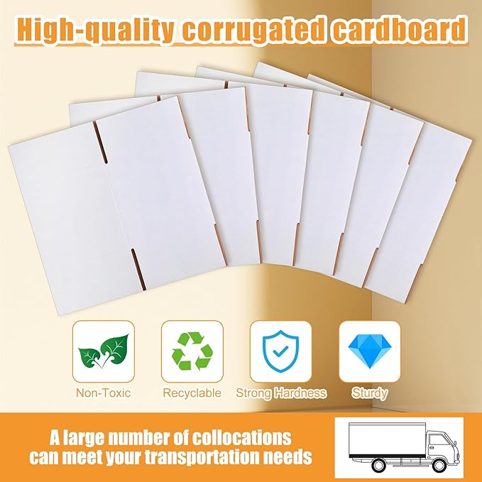 Yeaqee 72 Pcs Shipping Boxes Corrugated Cardboard Small Shipping Boxes for Packaging Mailing Packing Moving Small Business Storage Crafts Gifts (6x6x6 Inch,White)