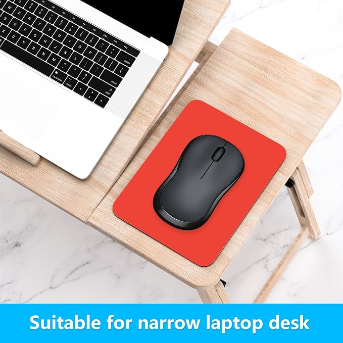 Dapesuom Small Mouse Pad, 6 x 8 Inch Thick Rubber Premium-Textured Non-Slip Portable & Washable Mini Mouse Mat for Women Men Wireless Laptops Keyboard Tray Gaming Work Computer Office Travel, Red