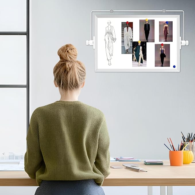 Desk White Board, Whiteboard with Stand, Small White Dry Erase Board | 16" x 12" Double Sided White Board Dry Erase, Portable Small White Board, Desktop White Board for Home, School, Office