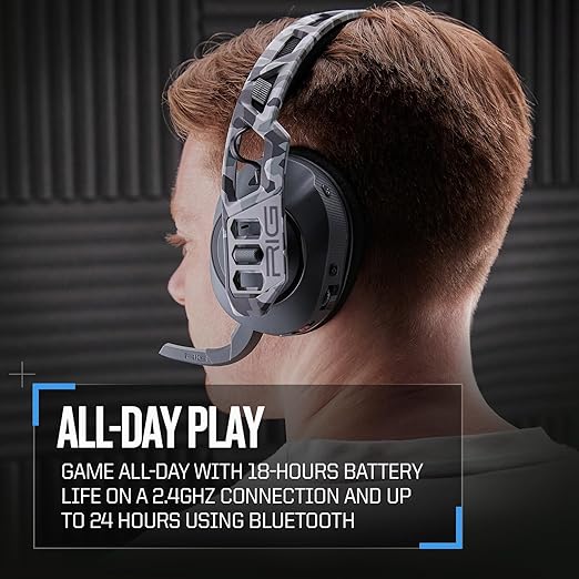 RIG 600 PRO HS Dual Wireless Multiplatform Gaming Headset with 2.4GHz/Bluetooth for PlayStation PS4, PS5, Nintendo Switch, Switch 2, PC, USB, Steam Deck, Android, iPhone - Arctic Camo