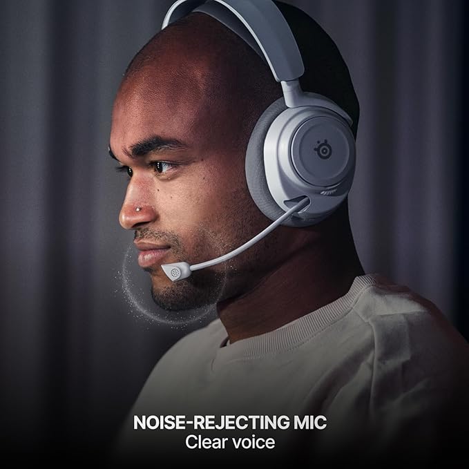 SteelSeries Arctis Nova 7P Wireless Gen 2 Gaming Headset - Real-Time App Control, 50+ HR Play, Neodymium Magnetic Drivers, Mix 2.4GHz/Bluetooth, PS5, PS4, PC, Switch 1/2, Mobile - White
