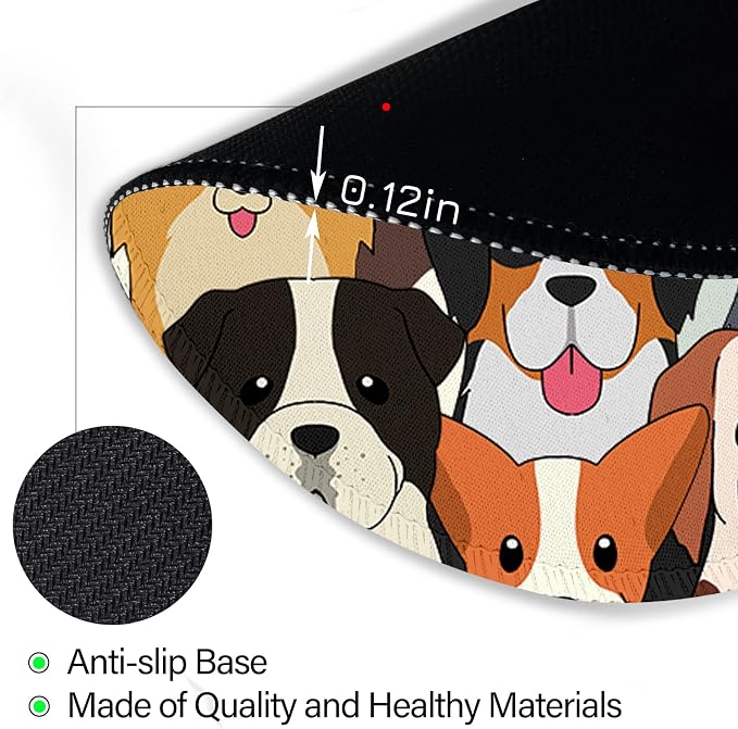 Immaturus Dog Mouse Pad, Cute Small Mouse Pads for Desk, Round Travel Mousepad for Wireless Mouse Gaming Work Laptop, Puppy Mini Computer Mouse Mat, Home Decor Office Desk Accessories | 8.6" x 8.6", Mini Travel, Home Decor Desk Accessories, Round, Non-...