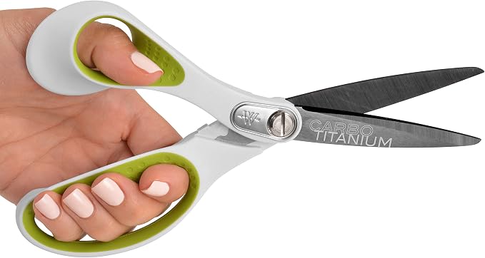 Westcott 16935 8-Inch Heavy-Duty Lefty Carbo-Titanium Scissors For Office and Home, Straight (16935)