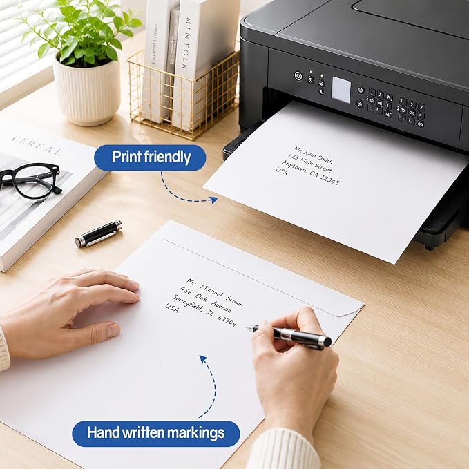 SUNEE 10 x 13 Self Seal Catalog Envelopes, 28lb White Security Mailing Envelopes, Ultra Strong Quick-Seal for Documents, Office & Business Use, 250 Pack
