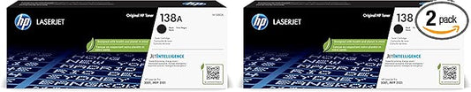 HP 138A Black Toner Cartridge | Works LaserJet Pro 3001 Series, LaserJet Pro MFP 3101 Series | W1380A,(Pack of 2)