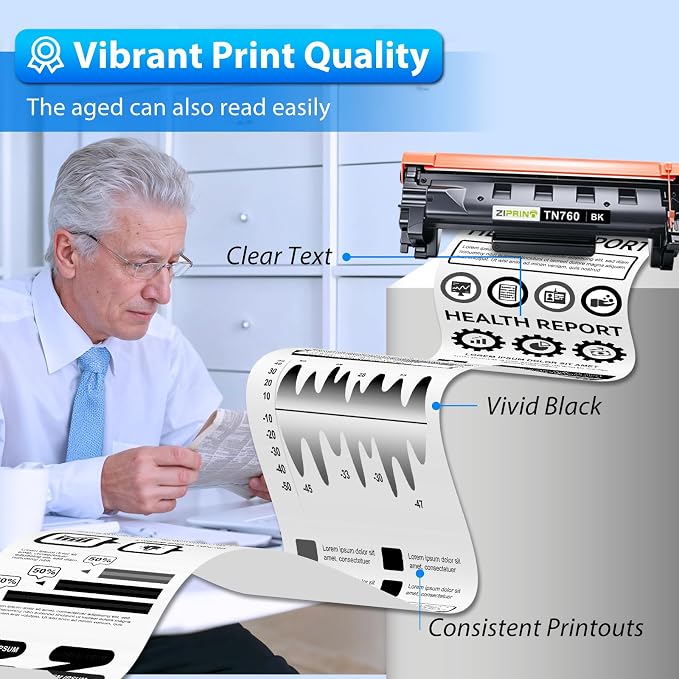 TN760 Toner Compatible with Brother TN-760 TN-730, MFC-L2710DW MFC-L2750DW | 4-Pack Black Toner, 3000 Pages, Easy Install, Fits MFC-L2717DW HL-L2395DW DCP-L2550DW, Ideal Prints for Home Office Printing