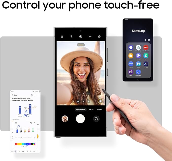 SAMSUNG Galaxy S24 Ultra S Pen Replacement, 0.7mm Fine Tip for Precision, Air Command Touch-Free Control, US Version, EJ-PS928BJEGUS, Light Gray