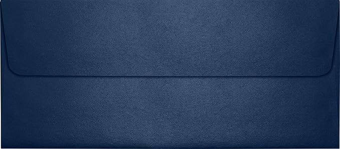 LUXPaper #10 Business Envelopes | Peel & Press | 4 1/8" x 9 1/2" | Lapis Metallic | 81lb. Text | 1,000 Qty